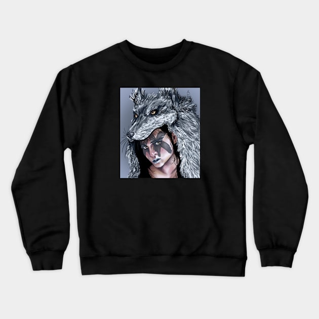 Death Of The Wolf Crewneck Sweatshirt by hebkid